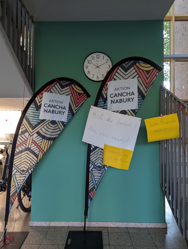 Aufsteller der Aktion Canchanabury